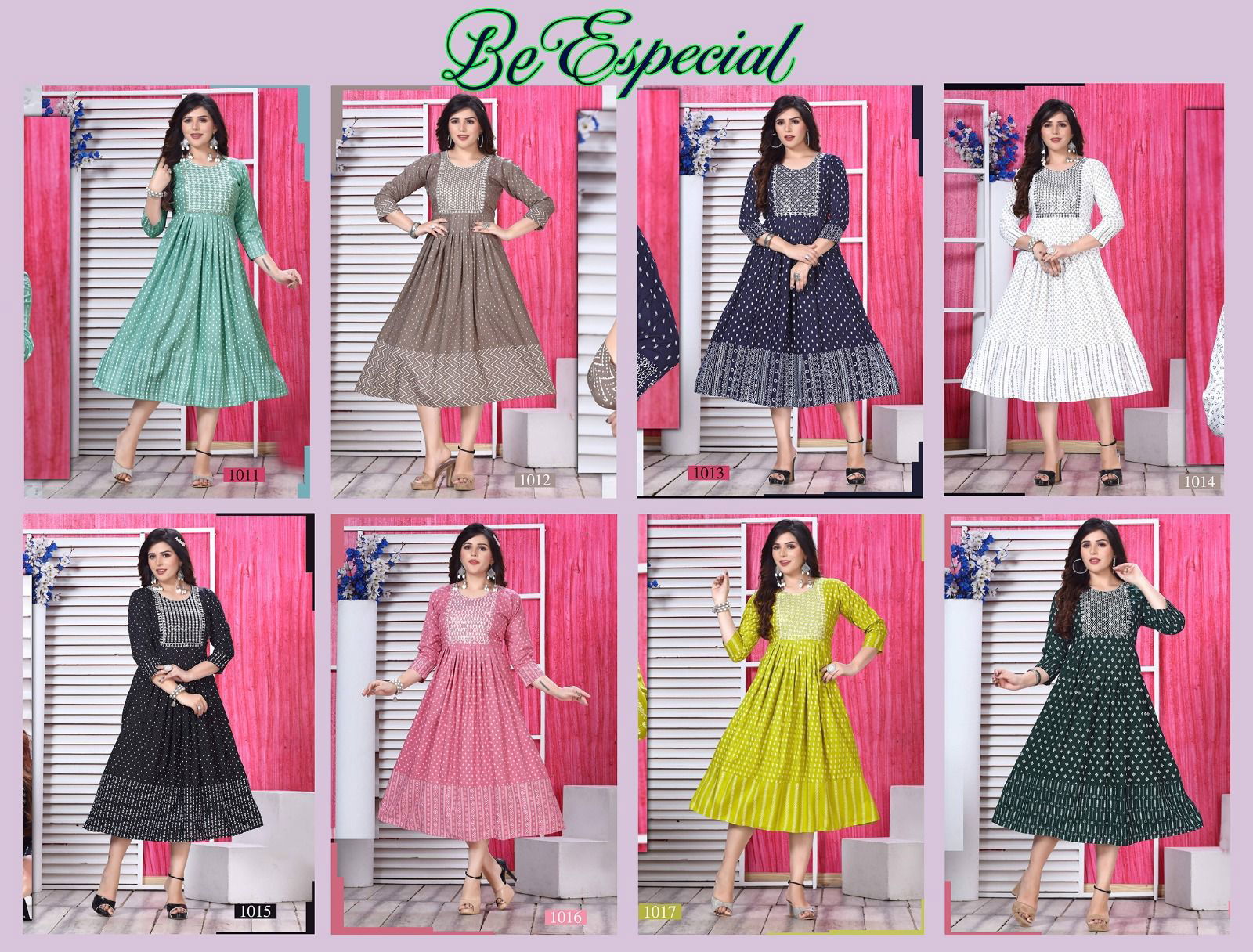 Golden Be Especial V 1 Rayon Printed Anarkali Kurtis Catalog
